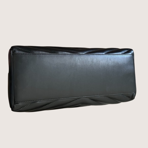 MICHAEL Michael Kors Whitney Black Quilted Gold Chain-Handle Shoulder Tote - Picture 11 of 15